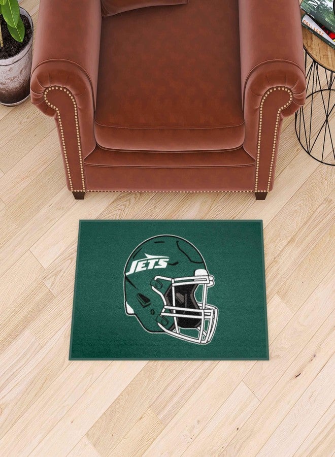 FANMATS 5815 New York Jets Starter Mat Accent Rug - 19in. x 30in. | Sports Fan Home Decor Rug and Tailgating Mat - Jets Helmet Logo - Image 2