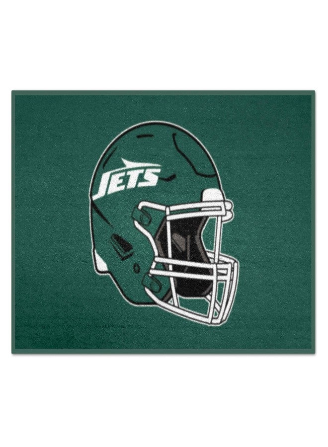 FANMATS 5815 New York Jets Starter Mat Accent Rug - 19in. x 30in. | Sports Fan Home Decor Rug and Tailgating Mat - Jets Helmet Logo - Image 1