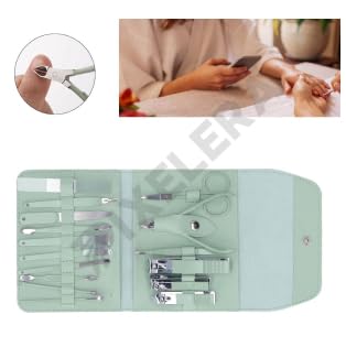 PIXELERA 16 IN 1 Manicure Set Stainless Steel Professional Manicure Set Nail Cutter For Women Nail Scissors Luxury Grooming Kit Manicure Pedicure Kit For Women Nail Acne Remover needle - Image 3