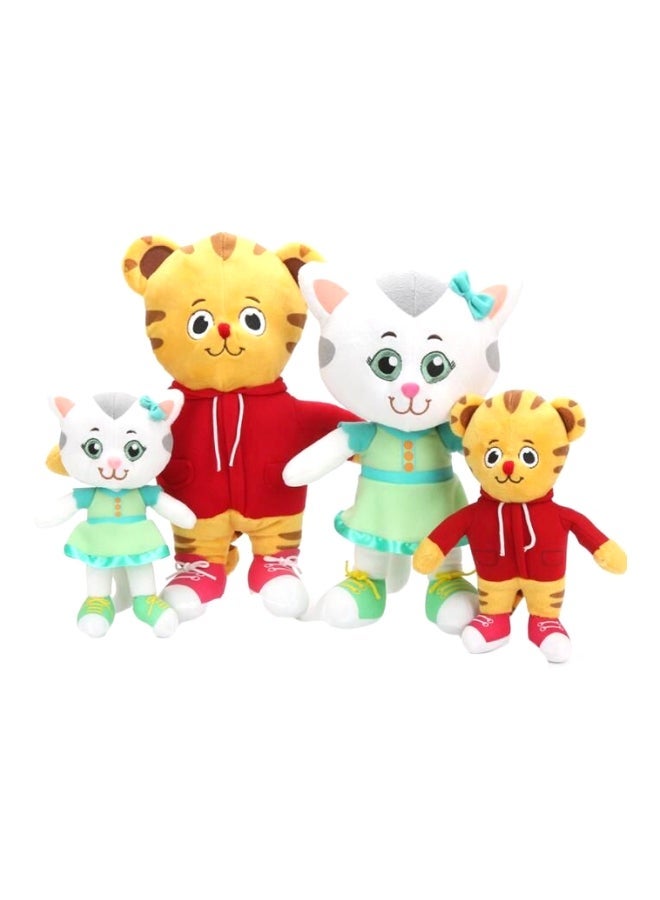 NIBEMINENT 4-Piece Daniel Tigers Neighbourhood And Katerina Stuffed Doll Toy 20-33centimeter - Image 1