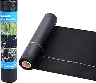 Sunifier Sunifier Weed Barrier Landscape Fabric Heavy DutyÃ¯Â¼Å’Garden Fabric Weed BarrierÃ¯Â¼Å’Black Mulch for Landscaping,  - Image 1