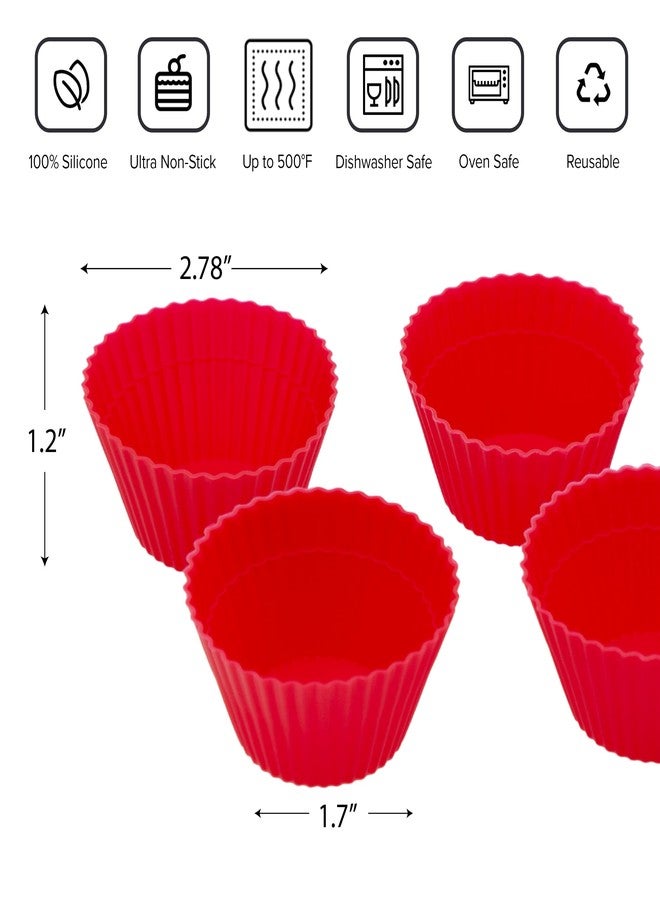 نيو ويف طقم خبز سيليكون من نيو ويف مع صينية خبز مقاس 8x8 بوصة وقوالب كب كيك قابلة لإعادة الاستخدام - Image 3