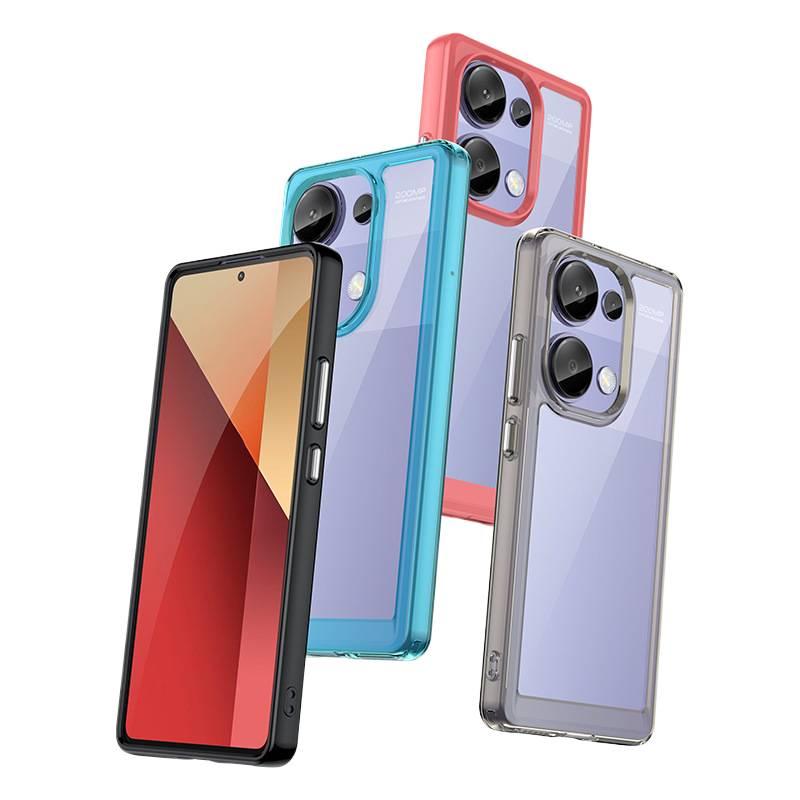 غطاء واقي بسيليكون لـ Redmi Note 13 Pro مع مقاوم للصدمات وحماية من السقوط مع مقاوم للصدمات مع حامل قائم مع مغناطيس قوي باللون أزرق مغناطيسي بوظيفة حامل من السيليكون باللون الأزرق. - Image 3