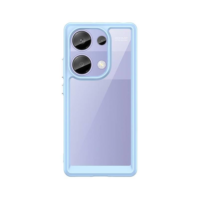 غطاء واقي بسيليكون لـ Redmi Note 13 Pro مع مقاوم للصدمات وحماية من السقوط مع مقاوم للصدمات مع حامل قائم مع مغناطيس قوي باللون أزرق مغناطيسي بوظيفة حامل من السيليكون باللون الأزرق. - Image 1