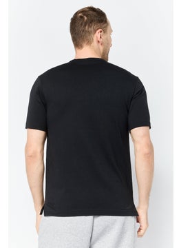 Reebok Men Sportswear Fit Short Sleeve Outdoor T-Shirts, Black  - Image 4