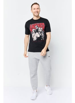 Reebok Men Sportswear Fit Short Sleeve Outdoor T-Shirts, Black  - Image 3