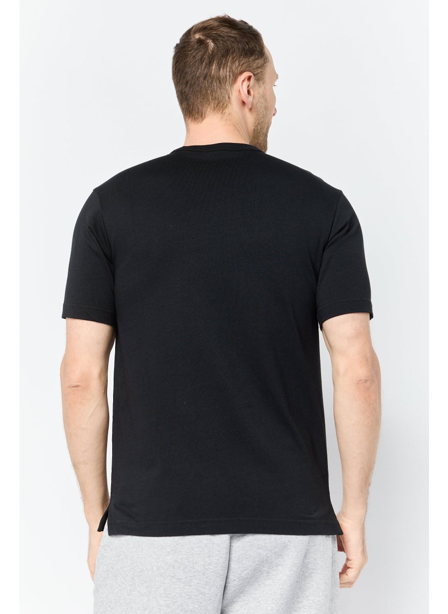Reebok Men Sportswear Fit Short Sleeve Outdoor T-Shirts, Black  - Image 4