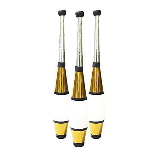 Zeekio Pegasus Juggling Club Set - Premium Quality - Beginner to Pro - Set of 3 (All Gold) - Image 2
