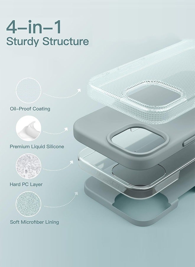 SUNDAREE آي فون 16 برو ماكس الهاتف المحمول حالة السائل سيليكون حالة واقية متوافق مع 6.9 بوصة عالية الجودة سيليكون حماية الجسم كله - 4 طبقات مقاومة للصدمات الهاتف المحمول حالة مقاومة للخدش لينة بطانة ستوكات - Image 3