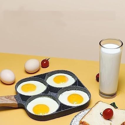 KPS Egg Frying Pan | Nonstick Pancake Pan | 4 Cup Cookware Omelette Pan | Aluminium Fried Egg Cooker with Handle | Kitchen Tool & Accessories (Pack of 1,Multicolor) - Image 3