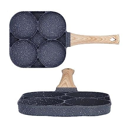 KPS Egg Frying Pan | Nonstick Pancake Pan | 4 Cup Cookware Omelette Pan | Aluminium Fried Egg Cooker with Handle | Kitchen Tool & Accessories (Pack of 1,Multicolor) - Image 5