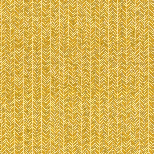 Pillow Perfect Outdoor/Indoor Herringbone Egg Yolk Square Corner Chair Cushion, 36.5" x 18", Yellow - Image 3