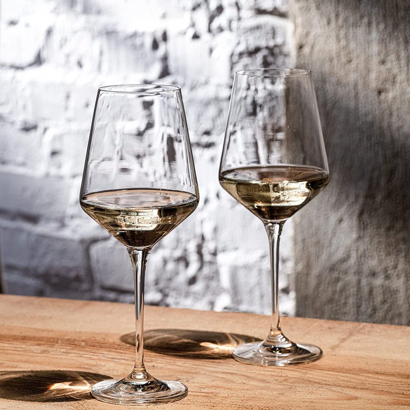 BINZO Glass Wine Glasses for Red Wines White Wines Set of 6 430 ml Dishwasher Safe Perfect for Serving Wines Pack of 6 - Image 3