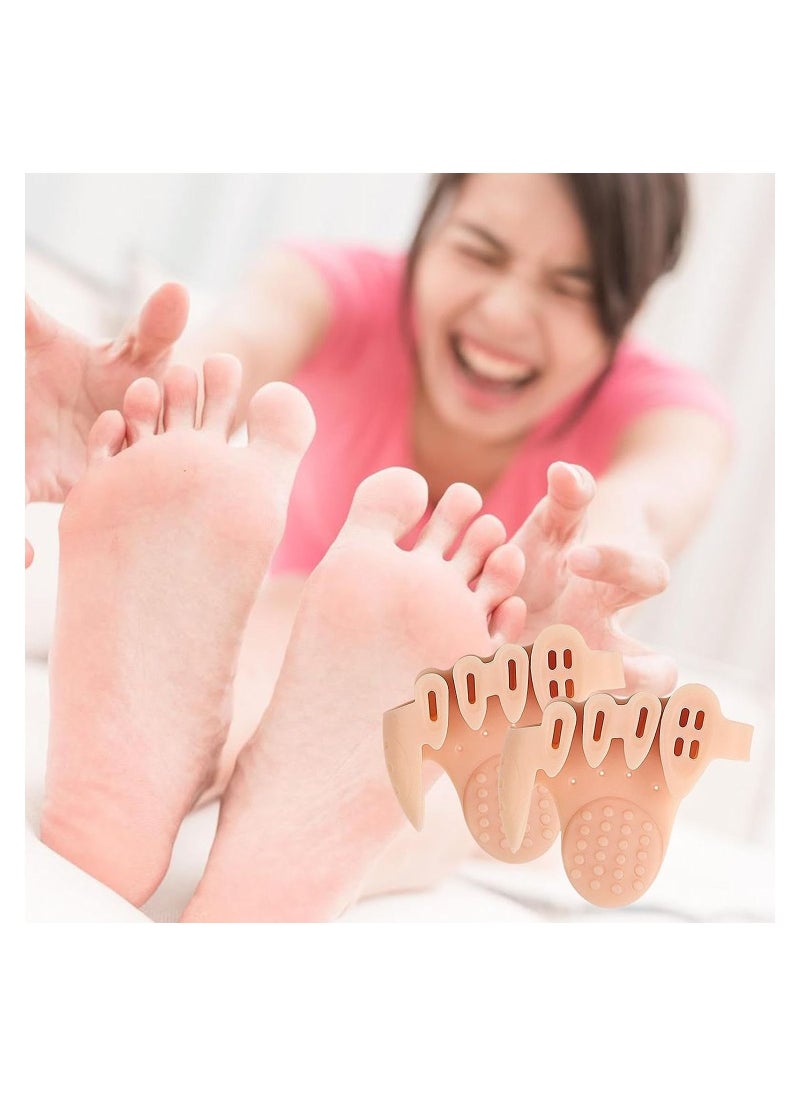 KASTWAVE - 2 Pairs Toe Splitter, 5-hole Toe Stretcher, Soft Gel Toe Spacers to Correct Toes, Toe Corrector, Bunion Corrector for Women Men Toe Straightener Toe Stretcher Big Toe Separators - Image 1