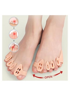 KASTWAVE 2 Pairs Toe Splitter, 5-hole Toe Stretcher, Soft Gel Toe Spacers to Correct Toes, Toe Corrector, Bunion Corrector for Women Men Toe Straightener Toe Stretcher Big Toe Separators  - Image 2