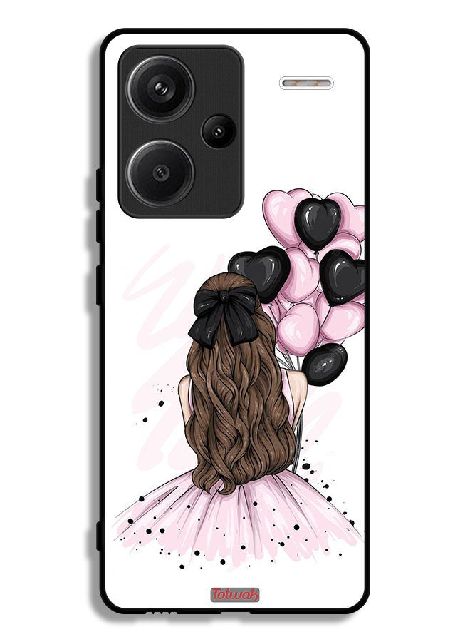 Tolwak Xiaomi Redmi Note 13 Pro Plus Protective Case Cover Holding Balloons Girl Art - Image 1