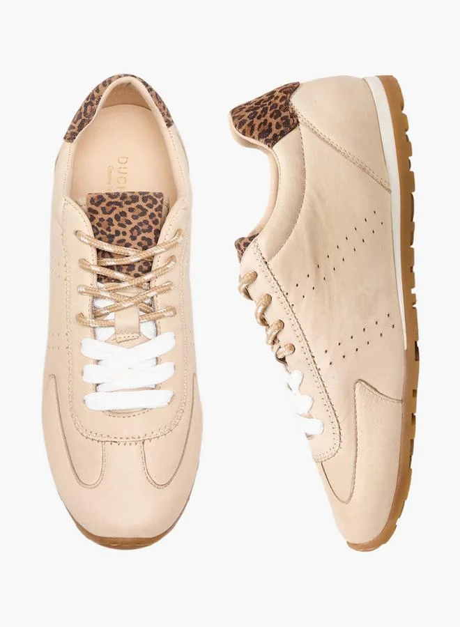 دوتشيني Women Lace-Up Leather Ankle Sneakers