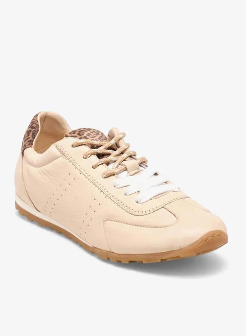 DUCHINI Women Lace-Up Leather Ankle Sneakers