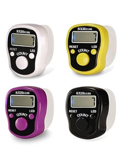 Finger Counter, 4 Pcs Digital Finger Hand Tally Counter Counting, tally counter clicker for People Muslims, Golf, Goods Counting,Lap & Knitting by