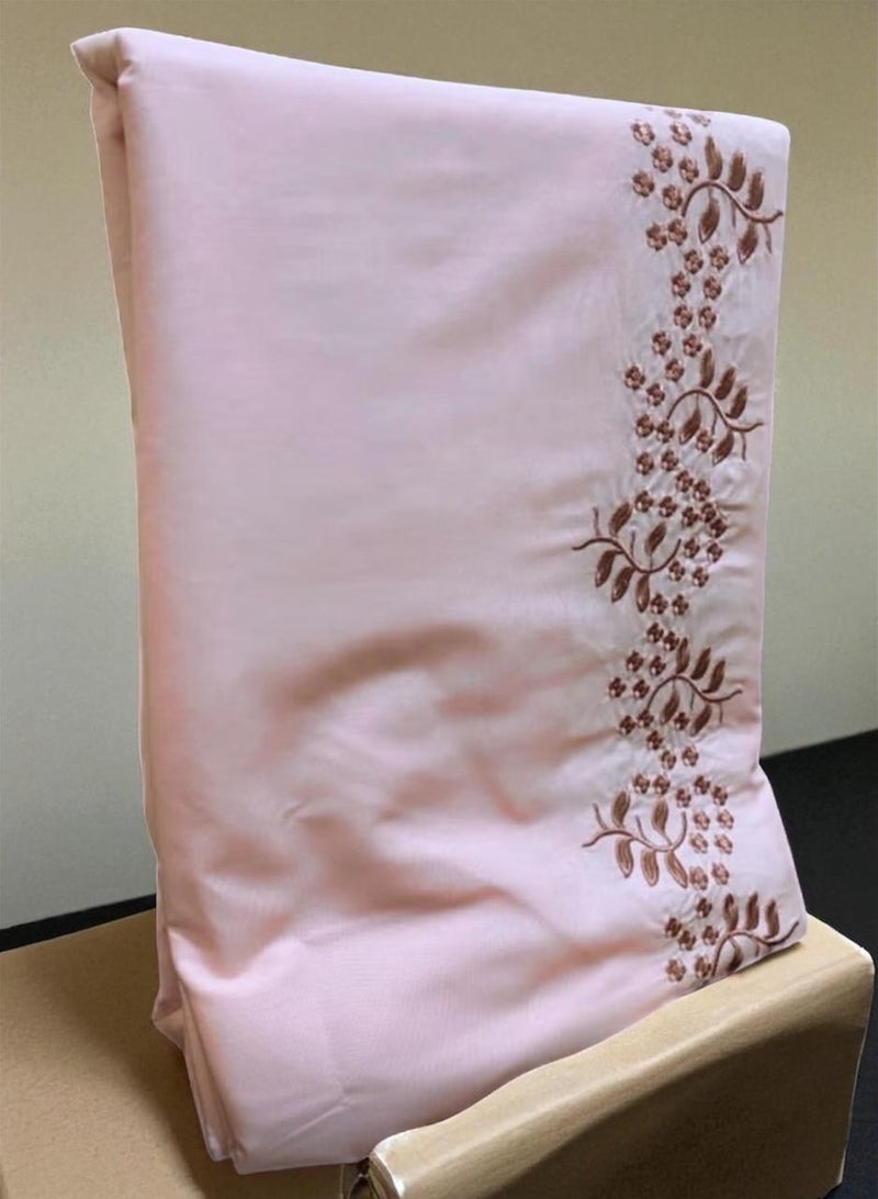 Generic Embellished Bed Sheets Set Five Piece 100% Cotton Bedding Set In Pink 100% high quality Egyptian cotton - Image 1