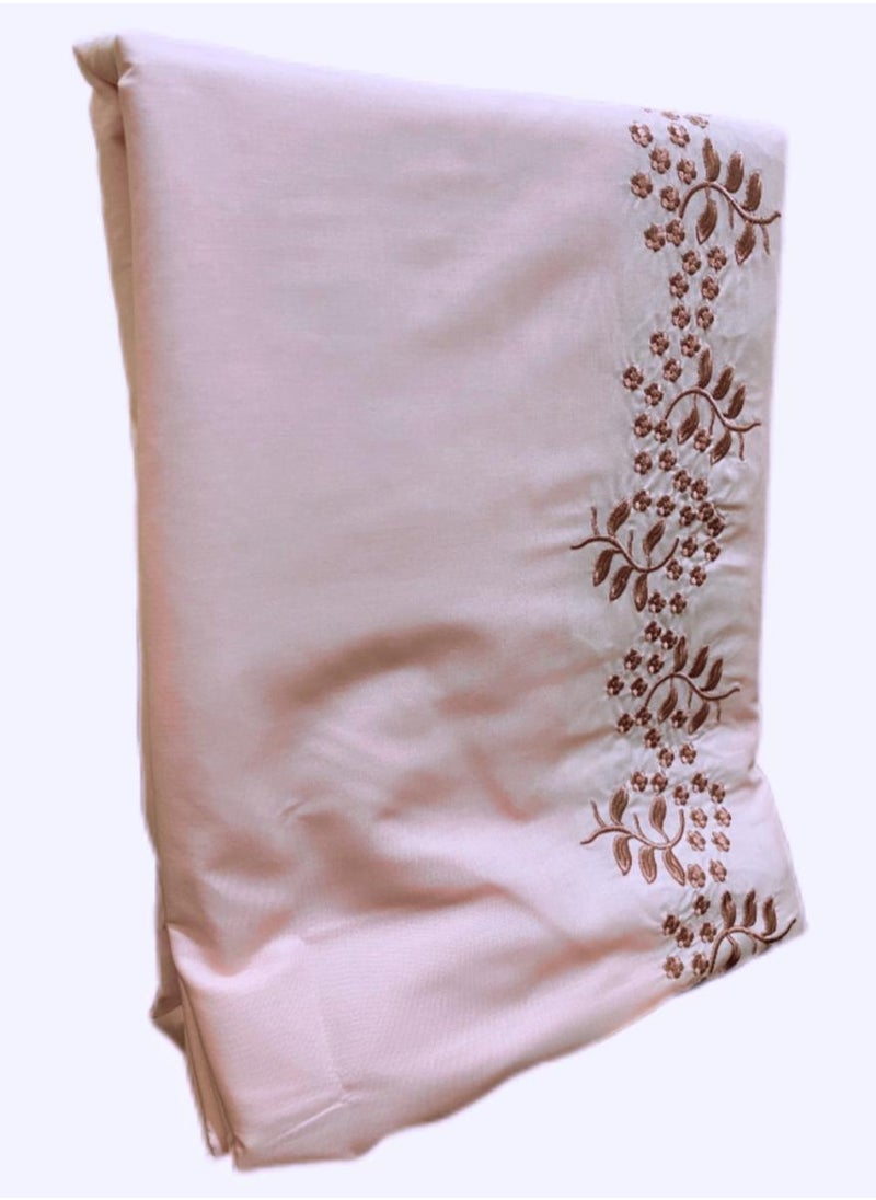 Generic Generic Embellished Bed Sheets Set Five Piece 100% Cotton Bedding Set In Pink  - Image 2