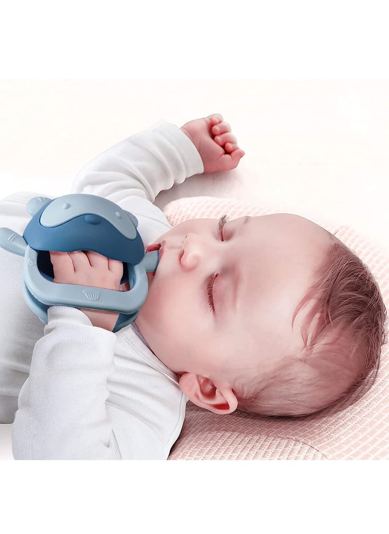Gonice - Bear Baby Teething Toy Silicone Teething Toys for Babies Over Months Anti Dropping Wrist Hand Teethers Baby Chew Toys for Sucking Needs - Image 1