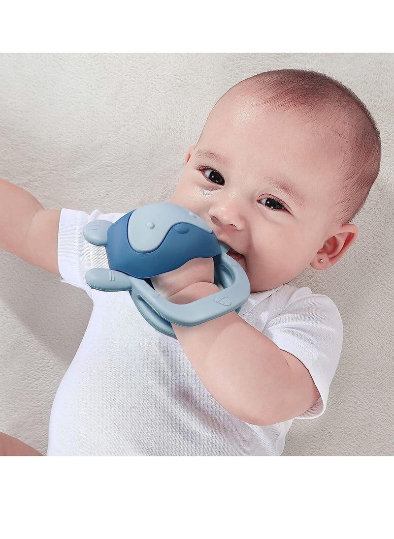 Gonice - Bear Baby Teething Toy Silicone Teething Toys for Babies Over Months Anti Dropping Wrist Hand Teethers Baby Chew Toys for Sucking Needs - Image 1