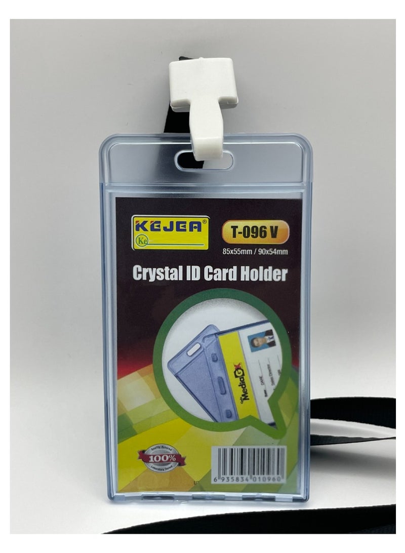 ITALO Lanyard Badge ID Card Holders Waterproof Clear Plastic Holder With Neck Lanyard Swivel J-Hook Clip  - Image 5
