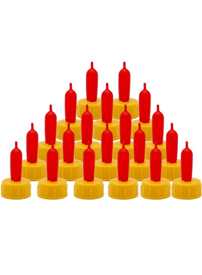 APlayfulBee Goat Nipple 25Pcs Cow Calf Milk Drink Nipple Soft Silicone Goat Milk Bottle Topper Feeding for Sheep Goat Pup Dog Farm Supplies (Yellow) - Image 1