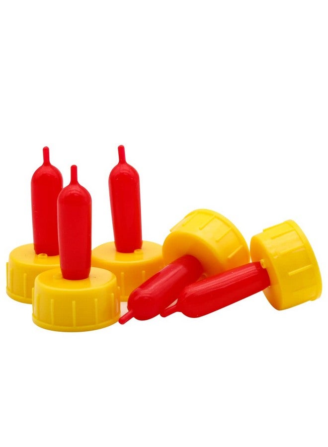 APlayfulBee Goat Nipple 25Pcs Cow Calf Milk Drink Nipple Soft Silicone Goat Milk Bottle Topper Feeding for Sheep Goat Pup Dog Farm Supplies (Yellow) - Image 4