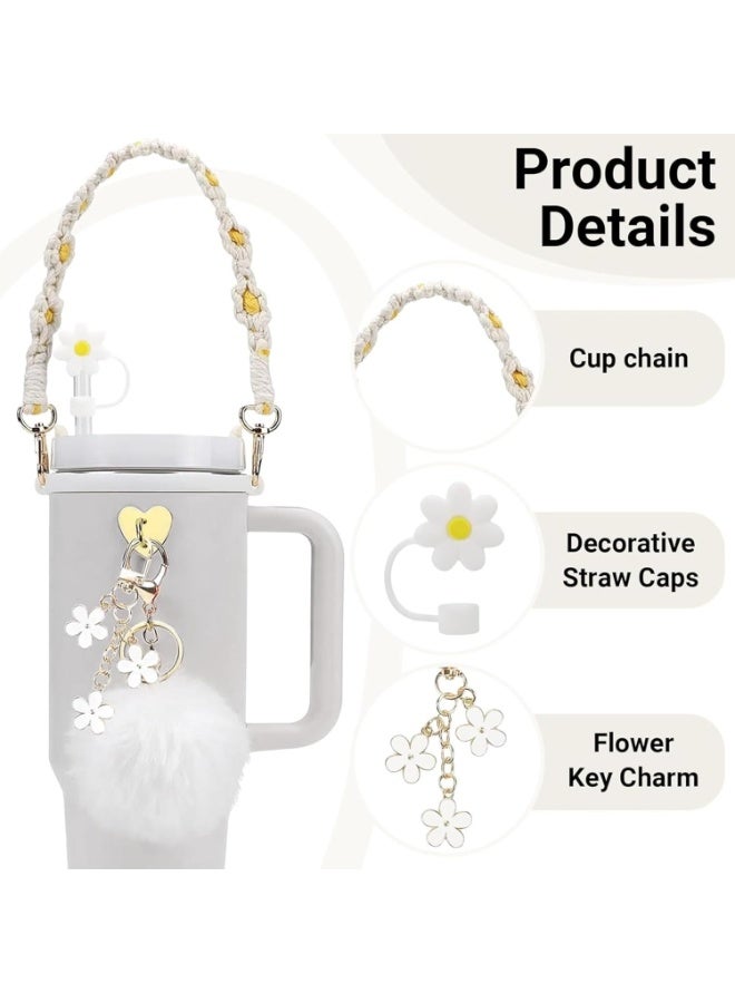 Bluejw The compatibility for Stanley Cup Accessories Set Including Water Bottle Handle Strap, Siliocne Stanley Cup Boot, Siliocne Straw Cover, Stanley Charms for Stanley Cup 40oz & 30oz Tumbler - Image 4