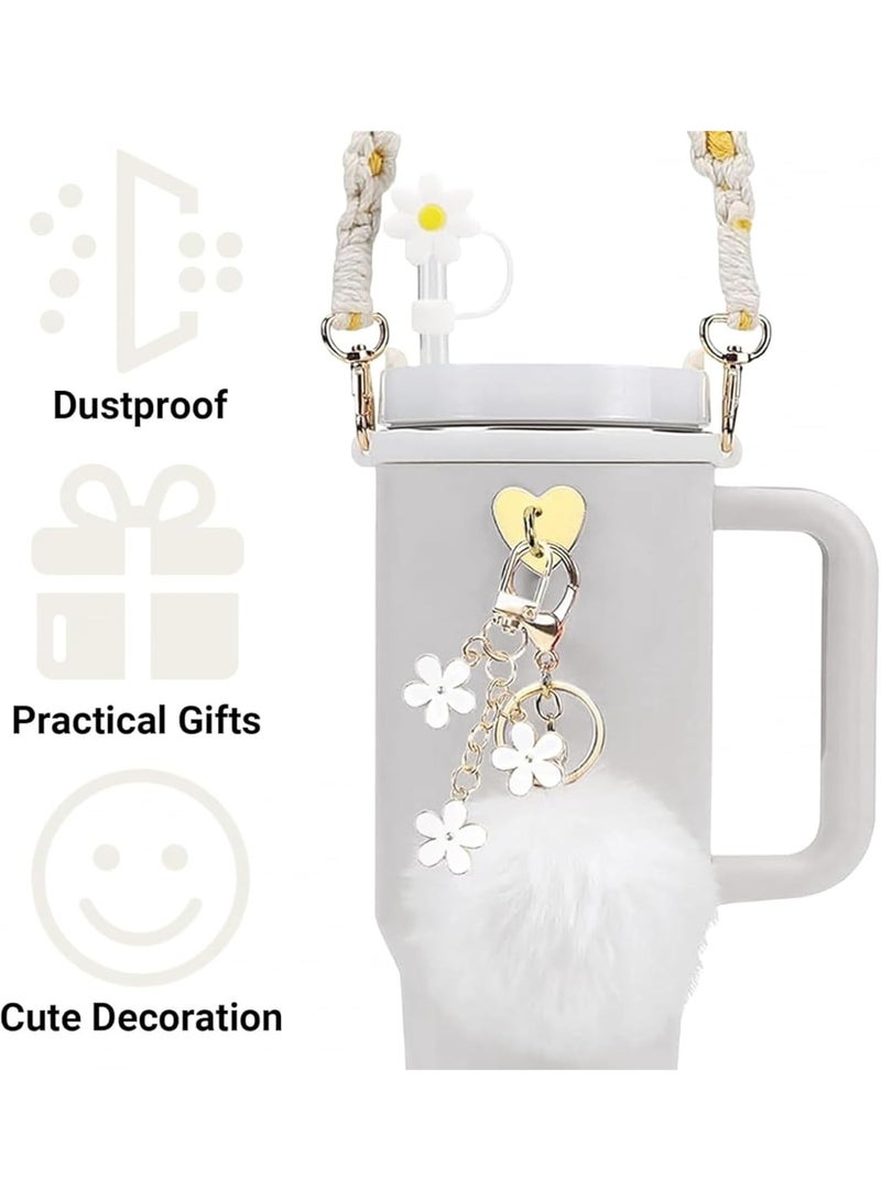 Bluejw The compatibility for Stanley Cup Accessories Set Including Water Bottle Handle Strap, Siliocne Stanley Cup Boot, Siliocne Straw Cover, Stanley Charms for Stanley Cup 40oz & 30oz Tumbler - Image 5