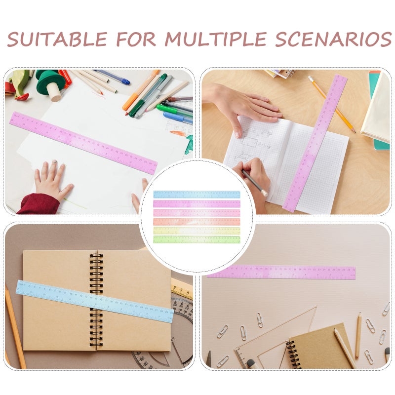 🧸 مسطرة رفيعة خفيفة الوزن محمولة للاستخدام المدرسي بتصميم بلاستيكي متين - Image 5