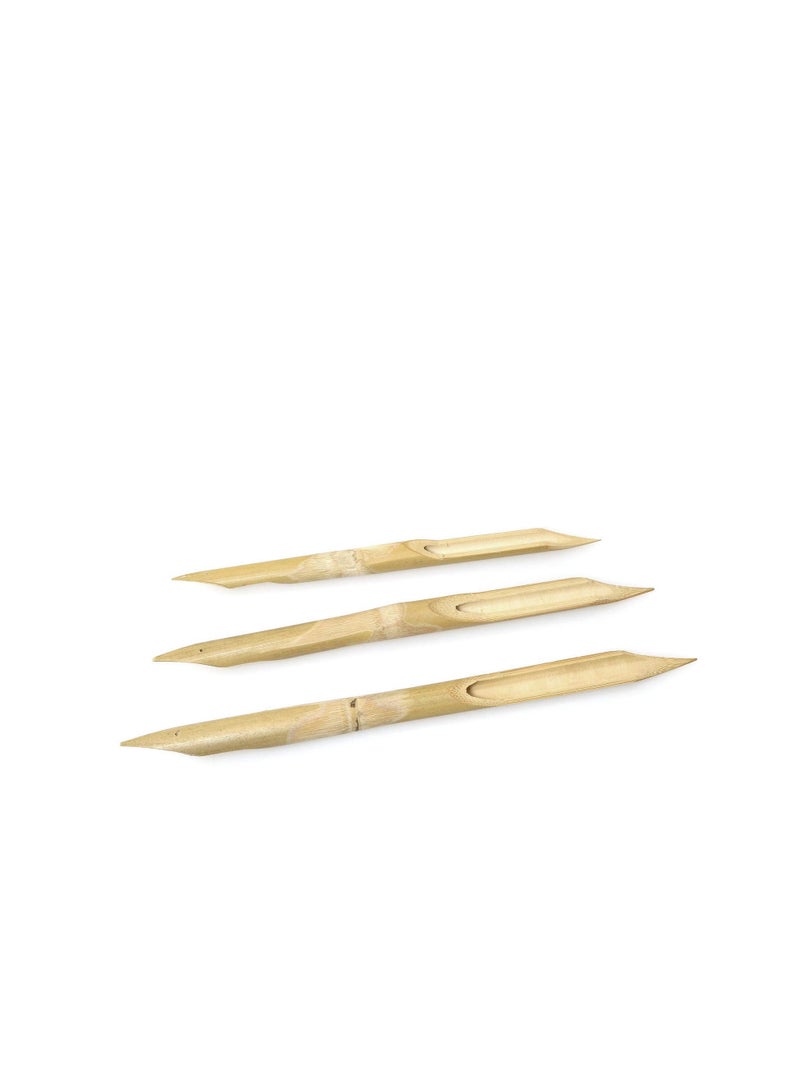 Terabyte 3pcs Bamboo Pen Polymer Ceramic Shaping Tools DIY Pottery Ceramics Clay Sculpture Carving Tool - Image 1