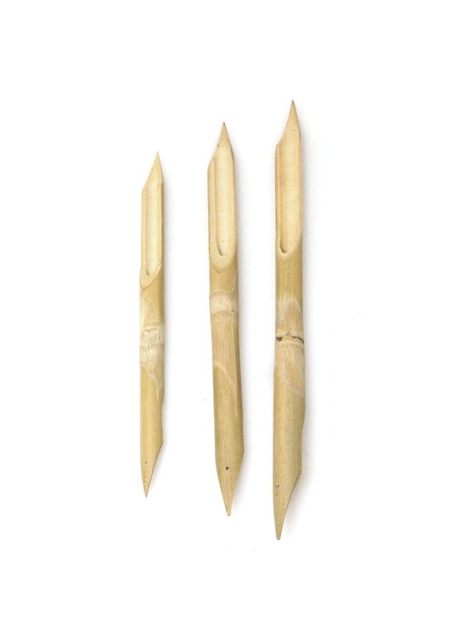 Terabyte 3pcs Bamboo Pen Polymer Ceramic Shaping Tools DIY Pottery Ceramics Clay Sculpture Carving Tool - Image 4