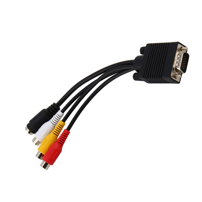 VGA SVGA to S Video 3 RCA AV TV Adapter Converter Connector Cable for PC Laptop - Image 4