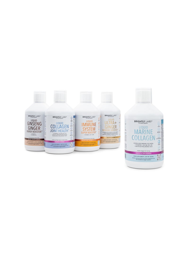Liquid Marine Collagen, Hydrolyzed Collagen Peptides + Vitamin C, Hyaluronic Acid, 10G Collagen Per Serving, Perfectly Ripe Berries, Sugar Free, 500Ml, 16.9Oz