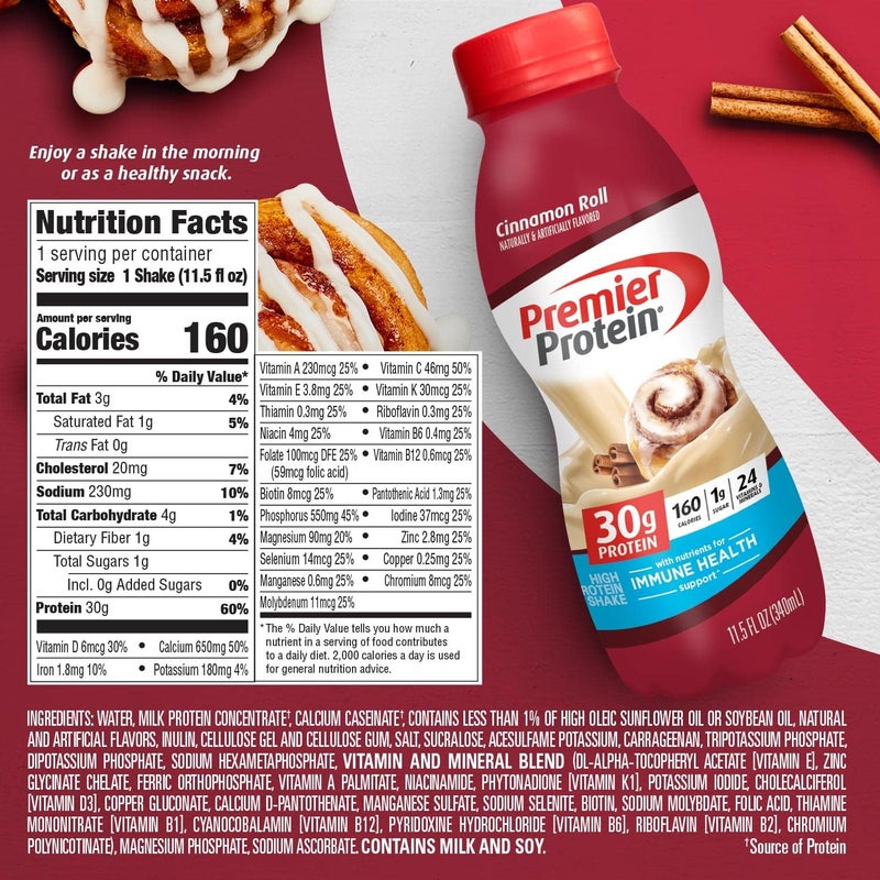 Premier Protein Shake - Cinnamon Roll Flavor - Image 5