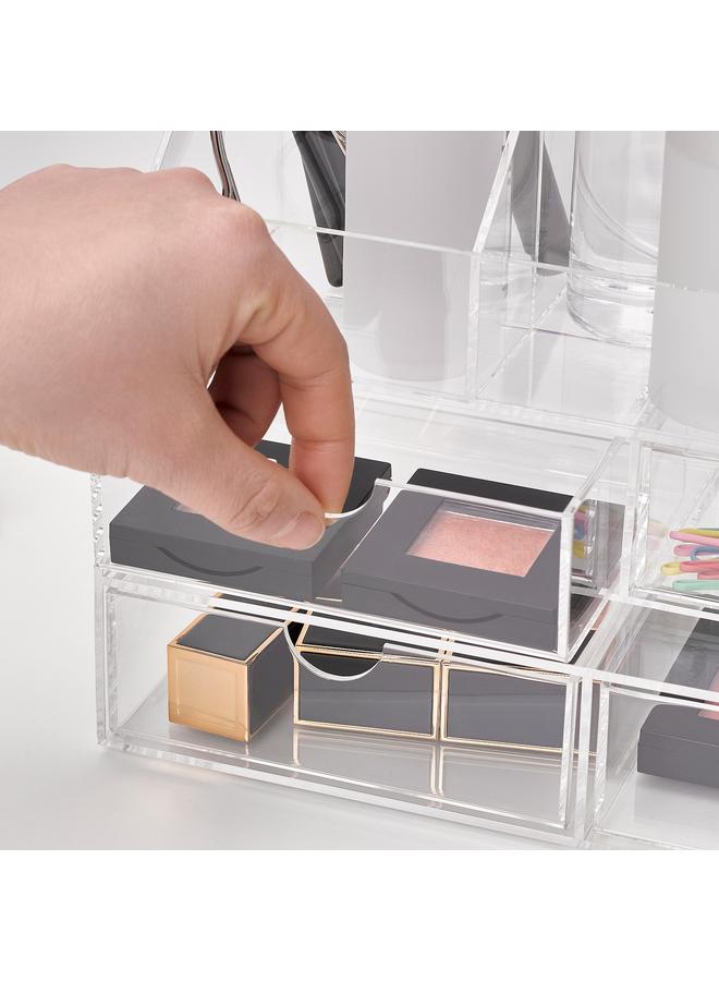 زبون تخزين المكياج مع درجين، 25×9 سم - Image 3