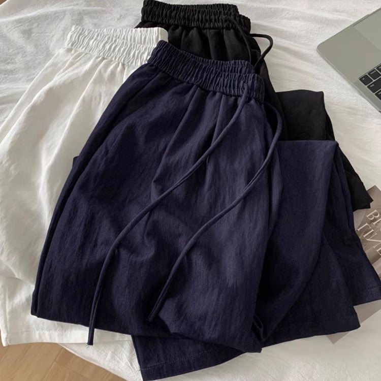 Trendy Popular White Linen Wide-Leg Pants For Women Summer Cool Casual Pants - Image 3