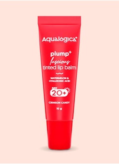 Aqualogica Aqualogica Plump Tinted Lip Balm Lip Mask for Dry Dark Pigmented Lips with Watermelon Hyaluronic Acid 10g Crimson Candy  - Image 2