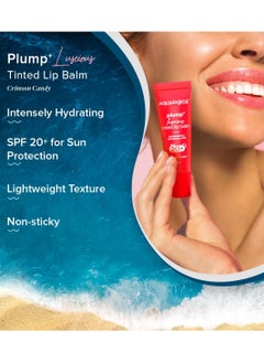 Aqualogica Aqualogica Plump Tinted Lip Balm Lip Mask for Dry Dark Pigmented Lips with Watermelon Hyaluronic Acid 10g Crimson Candy  - Image 4