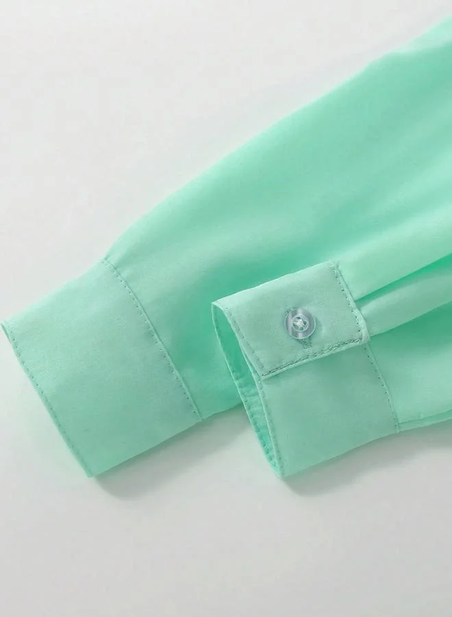 تايك تو قميص سادة بتفاصيل أزرار