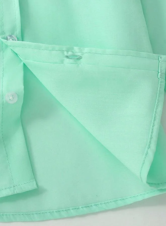 تايك تو قميص سادة بتفاصيل أزرار