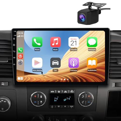 AWESAFE 4Core 64GB Car Radio Stereo for Chevy Silverado 2007-2013 Tahoe Equinox GMC Sierra Yukon 10 inch Touch Screen CarPlay Android Auto - Image 1