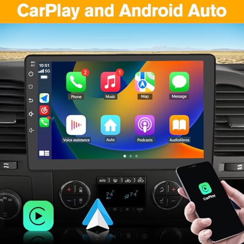 AWESAFE 4Core 64GB Car Radio Stereo for Chevy Silverado 2007-2013 Tahoe Equinox GMC Sierra Yukon 10 inch Touch Screen CarPlay Android Auto - Image 3
