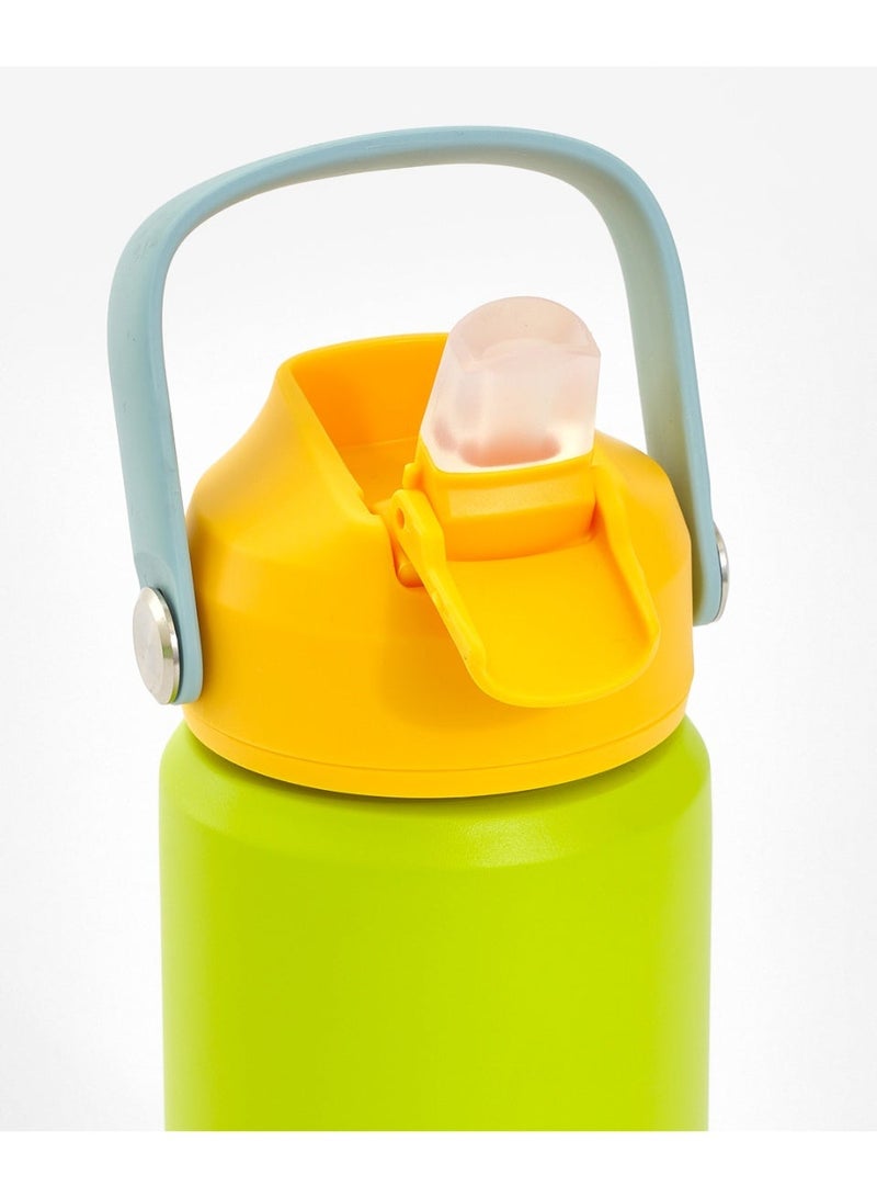 Bonfino Lunch Box with Bottle and Lunch Bag, Leak-Resistant, Multi-Material Build, Durable, 3 Years+, Yellow and Green - 3 Pieces - Image 3