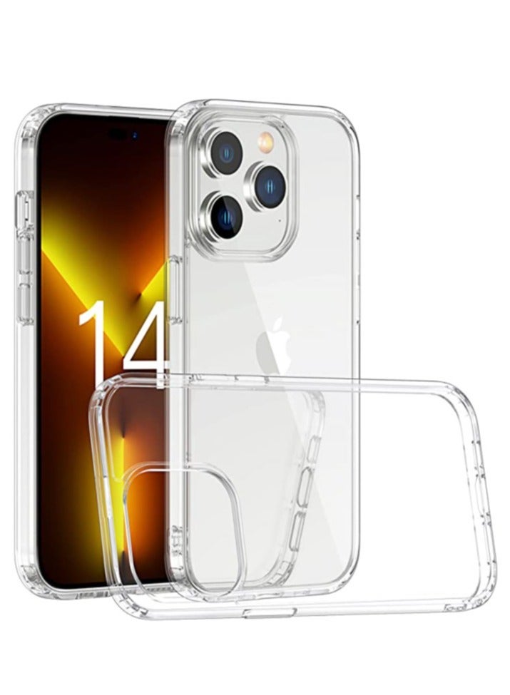 ELTRAZONE Case Cover for iPhone 14 Pro Hard Back Slim Shockproof Bumper Cover Anti-Scratch Crystal Clear Case - Image 1