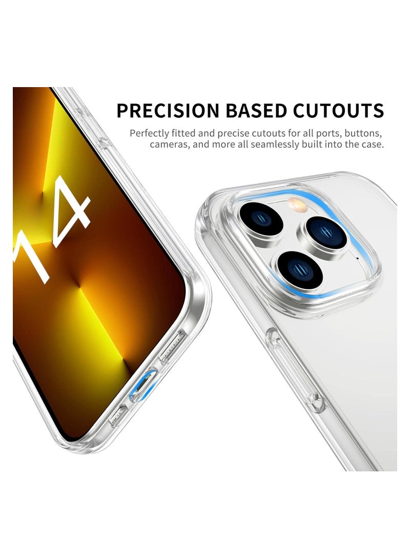 ELTRAZONE Case Cover for iPhone 14 Pro Hard Back Slim Shockproof Bumper Cover Anti-Scratch Crystal Clear Case - Image 3