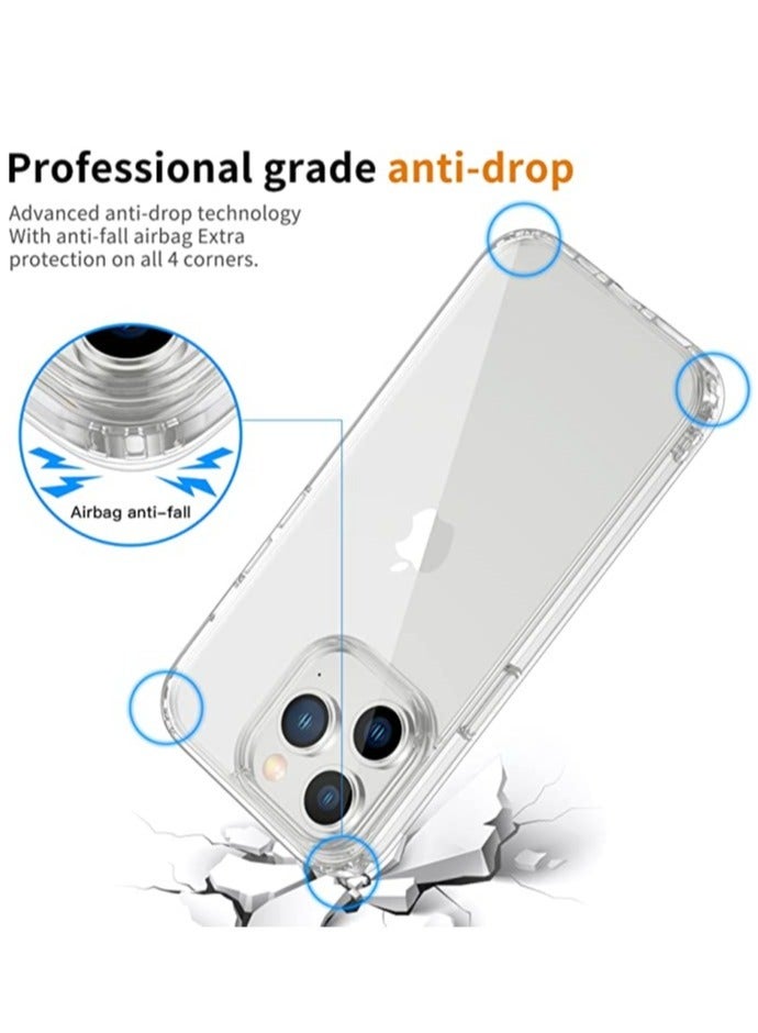 ELTRAZONE Case Cover for iPhone 14 Pro Hard Back Slim Shockproof Bumper Cover Anti-Scratch Crystal Clear Case - Image 2